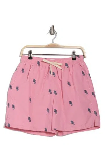 Bdg Urban Outfitters Logo Embroidered Drawstring Shorts In Pink