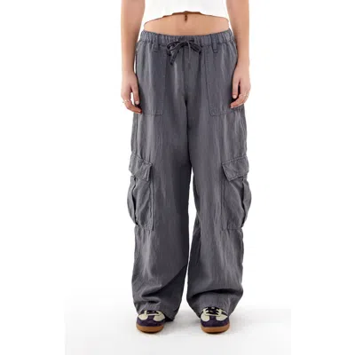 Bdg Urban Outfitters Luca Cotton & Linen Pants In Gray