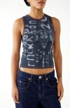 BDG URBAN OUTFITTERS LUCKY YOU CROP RIB TANK