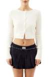 Bdg Urban Outfitters Molly Crop Cardigan In Ecru