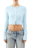 Bdg Urban Outfitters Molly Crop Cardigan In Light Blue