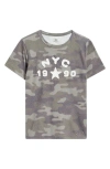 Bdg Urban Outfitters Nyc 1990 Appliqué Stripe Cotton Graphic T-shirt In Khaki