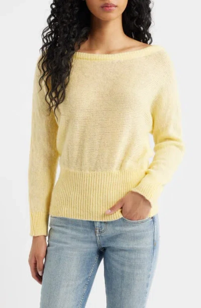 Bdg Urban Outfitters Off The Shoulder Knit Sweater In Yellow