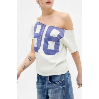 Bdg Urban Outfitters Off The Shoulder Logo Graphic T-shirt In White