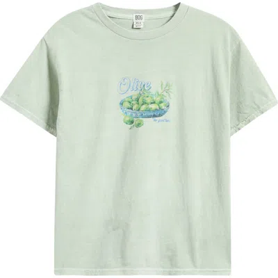 Bdg Urban Outfitters Olive Graphic Baby T-shirt In Sage