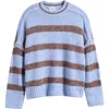 Bdg Urban Outfitters Oslo Stripe Crewneck Sweater In Blue