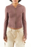 Bdg Urban Outfitters Panelled Zip-up Hoodie In Brown