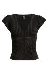 Bdg Urban Outfitters Penny Ruched Polka Dot Top In Black