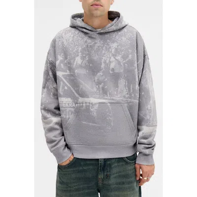 Bdg Urban Outfitters Photographic Print Graphic Hoodie In Gray