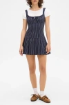 Bdg Urban Outfitters Pinstripe Pinafore Minidress In Multi
