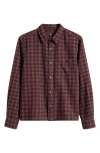 Bdg Urban Outfitters Plaid Cotton Button-up Shirt In Red