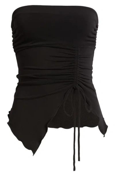 Bdg Urban Outfitters Rem Cinched Strapless Top In Black