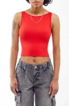 Bdg Urban Outfitters Rib Crop Tank In Red