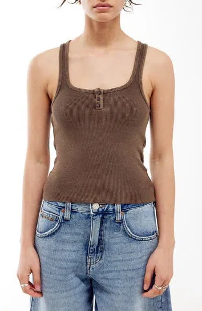 Bdg Urban Outfitters Ryan Henley Rib Tank Top In Brown
