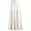 Bdg Urban Outfitters Sadie Tiered Cotton Maxi Skirt In White