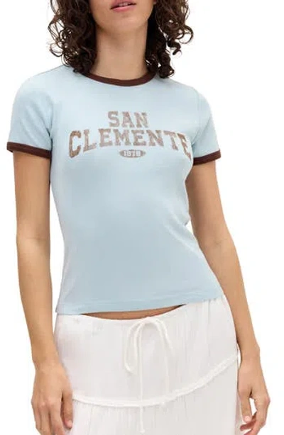 Bdg Urban Outfitters San Clemente Ringer T-shirt In Black