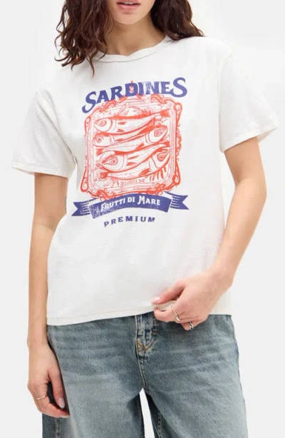 Bdg Urban Outfitters Sardines Relaxed Cotton Graphic T-shirt In White