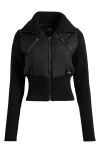 Bdg Urban Outfitters Shrunken Mixed Media Jacket In Black