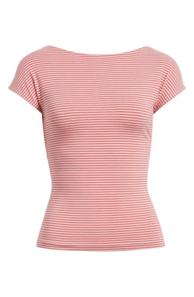 Bdg Urban Outfitters Stripe Backless T-shirt In Pink