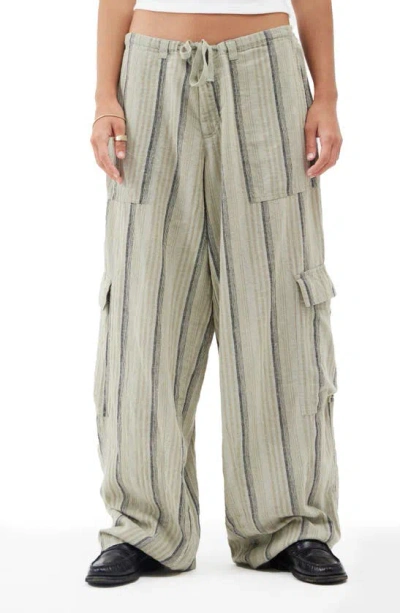 Bdg Urban Outfitters Stripe Cargo Trousers In Green Stripe
