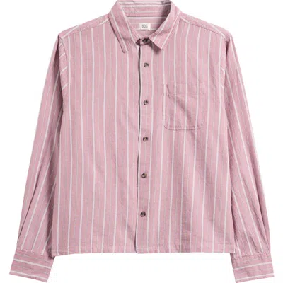 Bdg Urban Outfitters Stripe Cotton Button-up Shirt In Pink