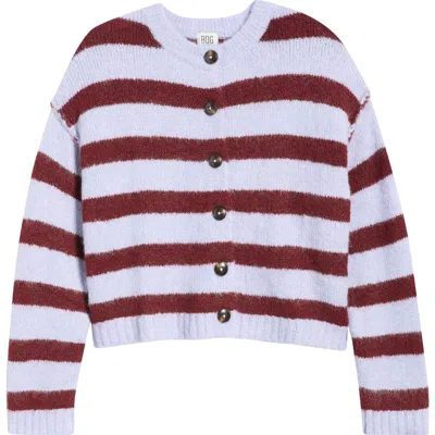 Bdg Urban Outfitters Stripe Crewneck Cardigan In Blue