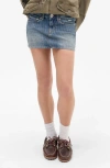 Bdg Urban Outfitters Striped Denim Miniskirt In Blue