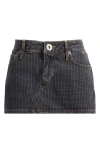 Bdg Urban Outfitters Striped Denim Ultra Miniskirt In Blue