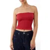 Bdg Urban Outfitters Tapestry Crop Tube Top In Red