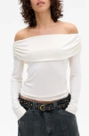 Bdg Urban Outfitters Ultimate Off The Shoulder Top In White