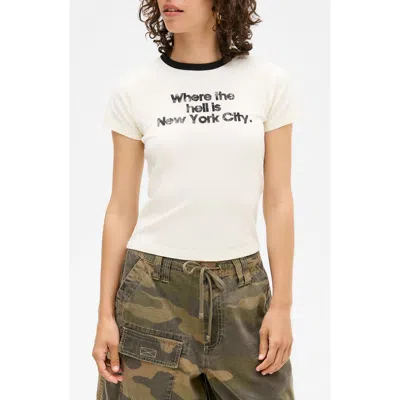 Bdg Urban Outfitters Where Is Nyc Baby Tee In White