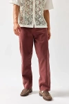 Bdg Straight Fit Utility Chino Pant In Maroon, Men's At Urban Outfitters