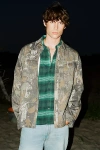 Bdg Utility Work Shirt Top In Woodland Camo, Men's At Urban Outfitters In Green