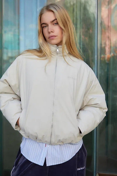 Bdg Zip-up Bomber Jacket In Stone, Women's At Urban Outfitters
