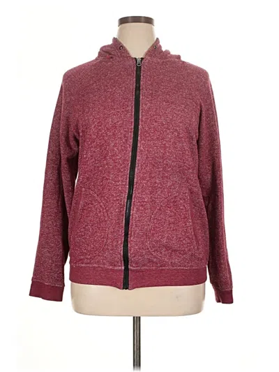 Pre-owned Bdg Zip Up Hoodie In Burgundy