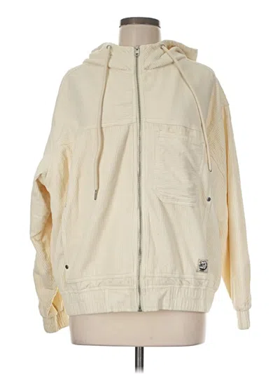 Pre-owned Bdg Zip Up Hoodie In Ivory