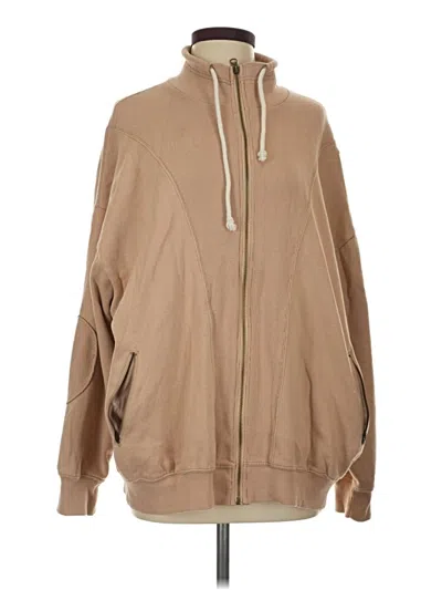 Pre-owned Bdg Zip Up Hoodie In Tan