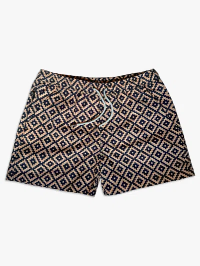 Bdxy Studio Men's Brown "the Frame" Swimshorts