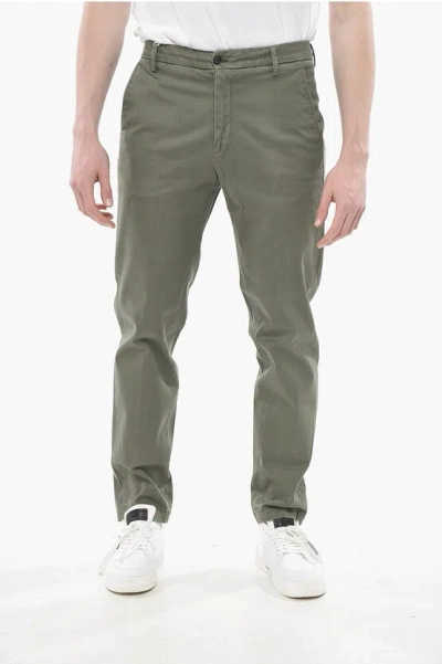 Be Able Antonia Stretch Cotton Chino Pants Edoardo With Straight Leg In Green