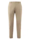 Be Able Tailored Wool-blend Gabardine Trousers In Neutral