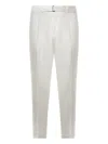 Be Able Belted Cotton Trousers In White