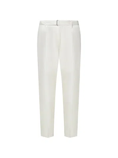 Be Able Belted Pleated Tailored Trousers In White