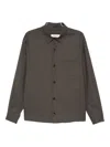 Be Able Boxy Brown Jacket With Classic Collar In Gray