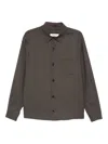 Be Able Boxy Brown Jacket With Classic Collar In Gray
