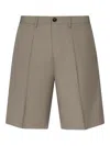 Be Able Button-fastening Wool Shorts In Brown
