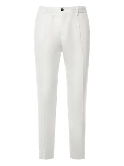 Be Able Button Linen Trousers In White
