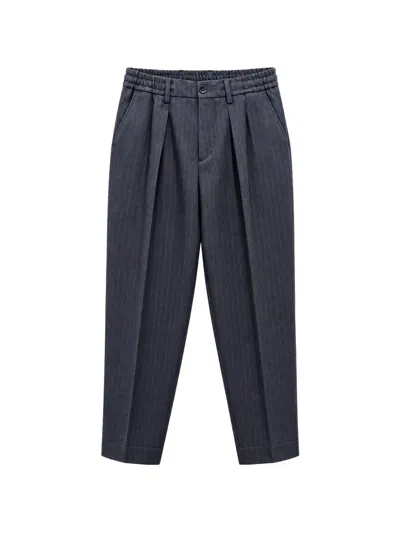Be Able Dominique Pinstriped Trousers In Gray