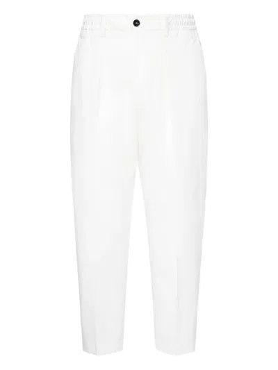 Be Able Dominique Pleated Elastic-waist Trousers In Gray