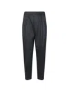 Be Able Double-pleat Elasticated Trousers In Black