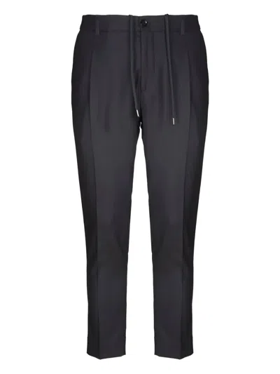 Be Able Drawstring Pleated Trousers In Black